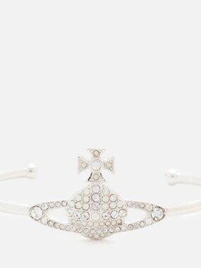 Rare! Vivienne Westwood Women's Kika Open Bangle - White Opal